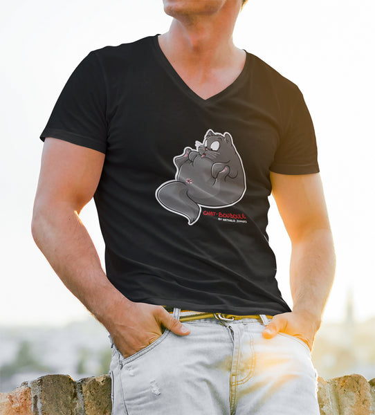 Chat-Bouboule by Nathalie Jomard - T-shirt Unisexe à Col V