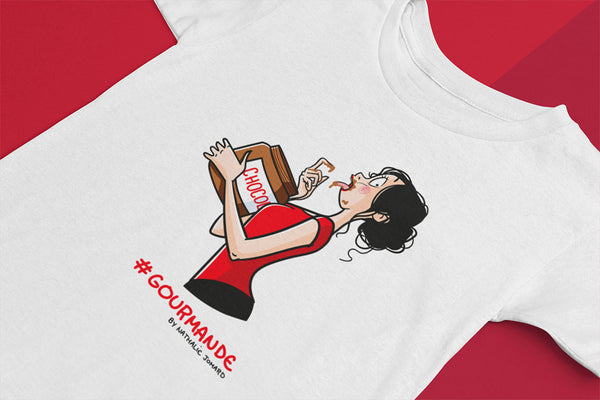#Gourmande by Nathalie Jomard - T-shirt premium unisexe à col rond