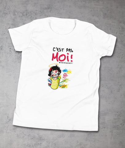 J'ai rien fait ! by Nathalie Jomard - T-shirt blanc premium à col rond pour enfants (Fille)