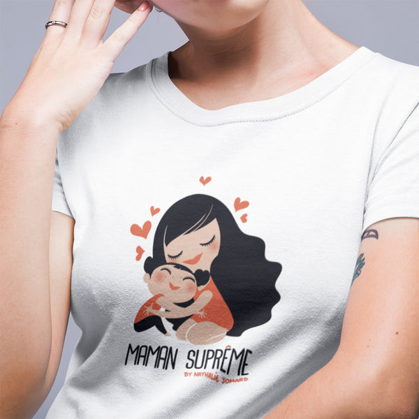 Maman suprême by Nathalie Jomard - T-shirt Décontracté pour Femme
