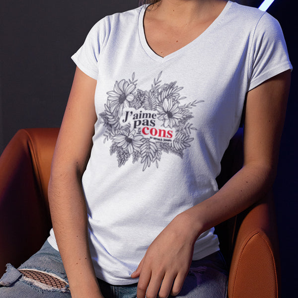 J'aime pas les cons by Nathalie Jomard - T-shirt Unisexe à Col V
