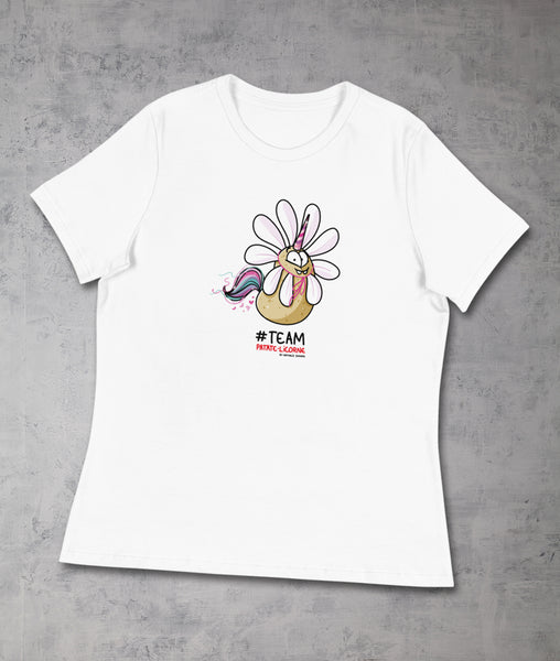 Patate-Licorne en fleur by Nathalie Jomard - T-shirt décontracté pour Femme